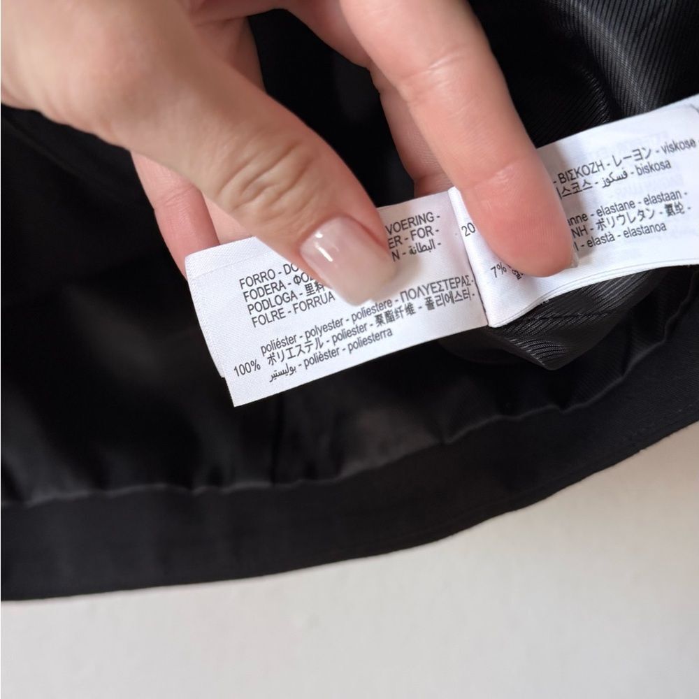 Zara Black Vest Lined Blazer Size XS - Picture 8 of 11